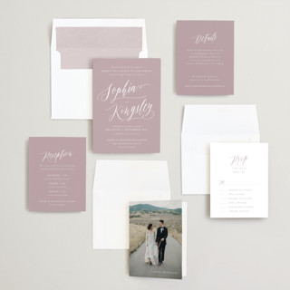 This is a burnt rose wedding invitations with standard by Design Lotus called nothing compares to you printing on signature in standard