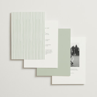 This is a sage wedding invitations with standard by Sarah Knight called greenery crest printing on signature in standard
