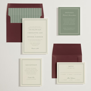 This is a sage wedding invitations with standard by Stacey Meacham called engraved names printing on signature in standard