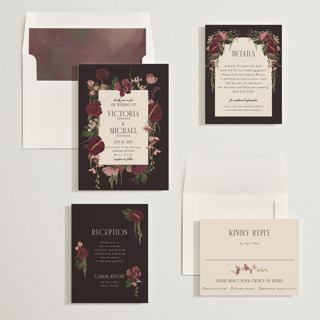 This is a merlota wedding invitations with standard by Susan Moyal called romantics printing on signature in standard