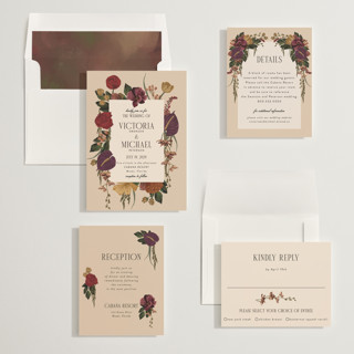 This is a copper wedding invitations with standard by Susan Moyal called romantics printing on signature in standard