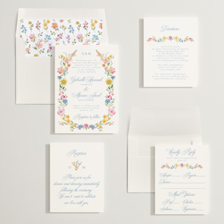 This is a meadow wedding invitations with standard by Petra Kern called everlasting romance printing on signature in standard