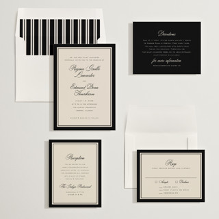This is a raven wedding invitations with standard by chocomocacino called krytharaki printing on signature in standard