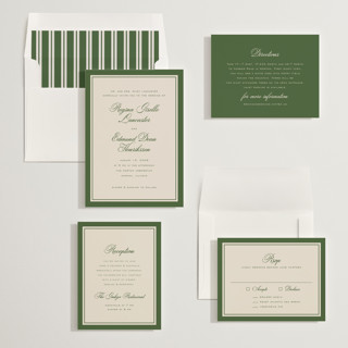 This is a dark moss wedding invitations with standard by chocomocacino called krytharaki printing on signature in standard