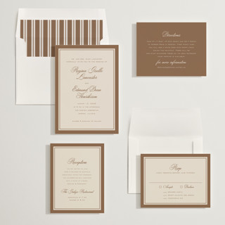 This is a nutmeg wedding invitations with standard by chocomocacino called krytharaki printing on signature in standard