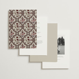 This is a burgundy wedding invitations with standard by Jennifer Postorino called ariah printing on signature in standard