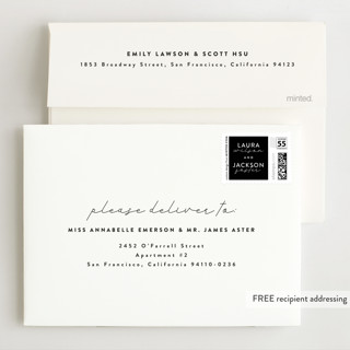 This is a obsidian wedding invitations with standard by Pixel and Hank called styled printing on signature in standard