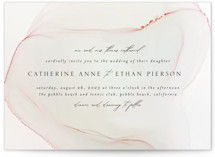 This is a white wedding invitation by Erin Deegan called cultured pearl with standard printing on signature in standard.