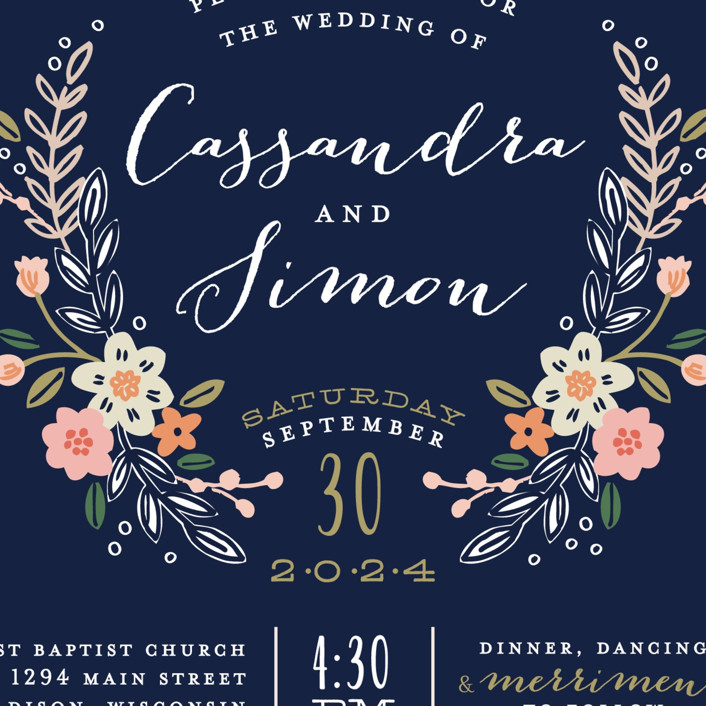 Wildflower Crest Wedding Invitations by Alethea and Ruth Minted