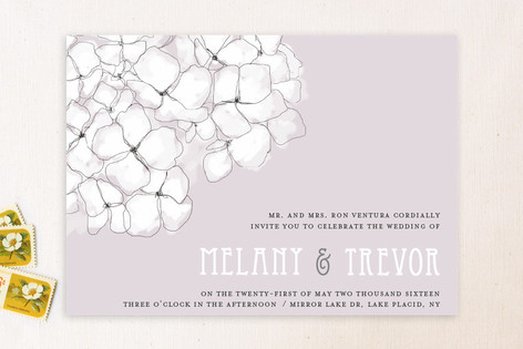 sweet hydrangea wedding invitations by r studio minted
