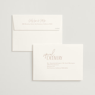This is a terracotta wedding invitations with standard by Kelly Schmidt called overlap printing on signature in standard