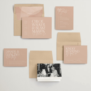 This is a terracotta wedding invitations with standard by Kelly Schmidt called overlap printing on signature in standard