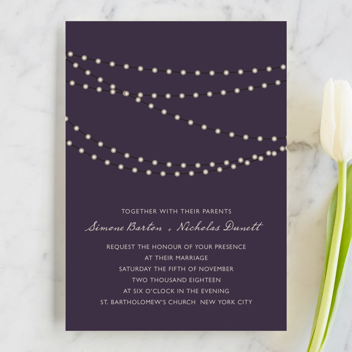 Midnight Vineyard Wedding Invitations By Design Lotus Minted Midnight Vineyard Bohemian Rustic Wedding Invitations In Deep Eggplant By Design Lotus