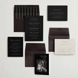 This is a midnight wedding invitations with standard by Kelly Schmidt called victoria printing on signature in standard