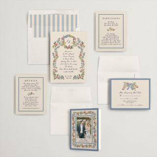 This is a cornflower wedding invitations with standard by Chris Griffith called a wedding in low country printing on signature in standard