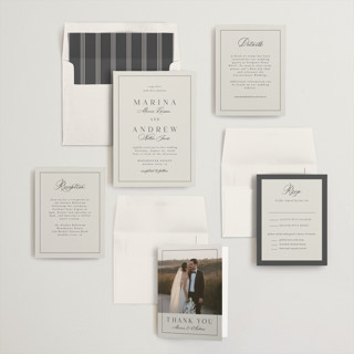 This is a parchment wedding invitations with standard by Nicole Walsh called refined printing on signature in standard