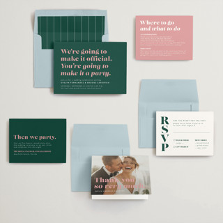 This is a tropical wedding invitations with standard by Lea Delaveris called make it official printing on signature in standard