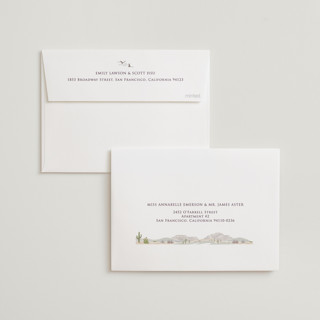 This is a opal wedding invitations with standard by Paper Sun Studio called westward printing on signature in standard