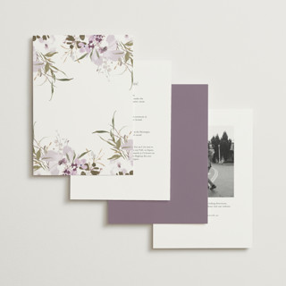 This is a lilac wedding invitations with standard by Grace Kreinbrink called meadow burst printing on signature in standard