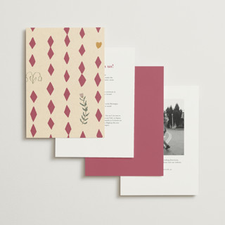 This is a romantic wedding invitations with standard by Sumak Studio called pure magic printing on signature in standard