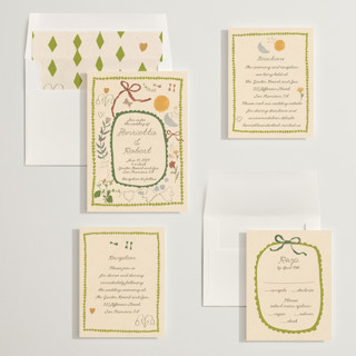 This is a secret garden wedding invitations with standard by Sumak Studio called pure magic printing on signature in standard