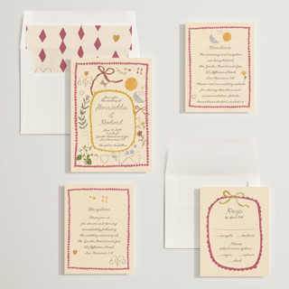 This is a romantic wedding invitations with standard by Sumak Studio called pure magic printing on signature in standard
