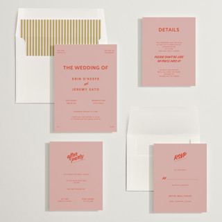 This is a mauve wedding invitations with standard by Studio Suku called courthouse printing on signature in standard