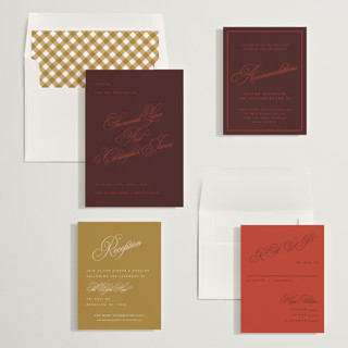 This is a scarlet wedding invitations with standard by Kelly Watkins called vivid printing on signature in standard