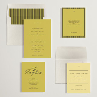 This is a citron wedding invitations with standard by Blustery August called tarte tatin printing on signature in standard