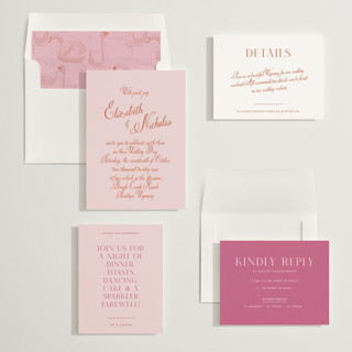 This is a sherbert sunset wedding invitations with standard by Design Lotus called lavender dreams printing on signature in standard