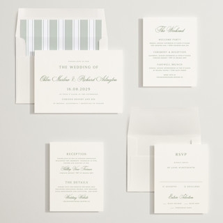 This is a clover wedding invitations with standard by Kelly Schmidt called landscape script printing on signature in standard