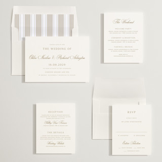 This is a golden wedding invitations with standard by Kelly Schmidt called landscape script printing on signature in standard