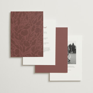 This is a rose quartz wedding invitations with standard by Kate Ahn called poetique printing on signature in standard