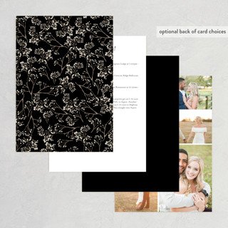 This is a tuxedo wedding invitations with standard by Susan Moyal called organic florals printing on signature in standard
