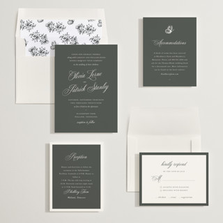 This is a mist wedding invitations with standard by Sara Hicks Malone called belle meade printing on signature in standard