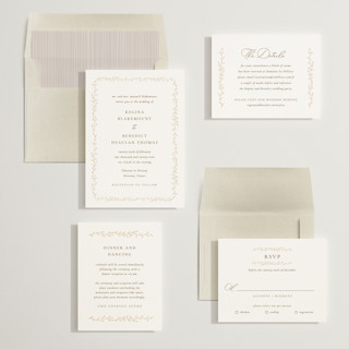 This is a linen wedding invitations with standard by chocomocacino called cramique printing on signature in standard