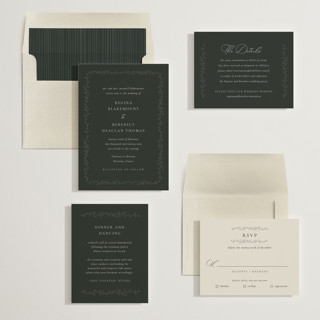 This is a onyx wedding invitations with standard by chocomocacino called cramique printing on signature in standard