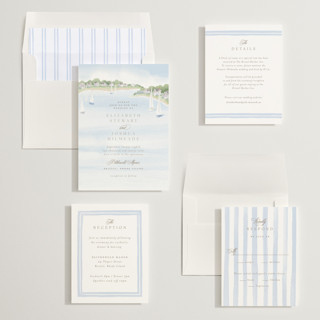 This is a aqua wedding invitations with standard by Jennifer Wick called bristol printing on signature in standard