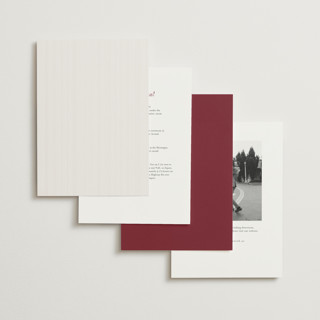 This is a burgundy wedding invitations with standard by Jennifer Postorino called calia printing on signature in standard