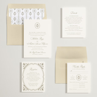 This is a paris rain wedding invitations with standard by Jennifer Postorino called calia printing on signature in standard