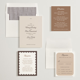 This is a wheat wedding invitations with standard by Snow and Ivy called penumbra printing on signature in standard