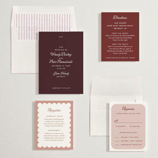 This is a garnet wedding invitations with standard by Snow and Ivy called penumbra printing on signature in standard