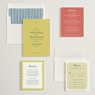 This is a lemon wedding invitations with standard by Snow and Ivy called penumbra printing on signature in standard
