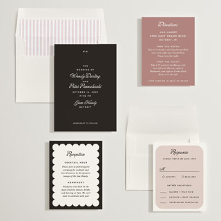 This is a raven wedding invitations with standard by Snow and Ivy called penumbra printing on signature in standard