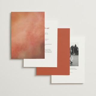 This is a saffron wedding invitations with standard by Vera Lim called giardino printing on signature in standard