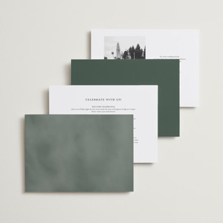 This is a forest wedding invitations with standard by Heather Schertzer called panoramic printing on signature in standard