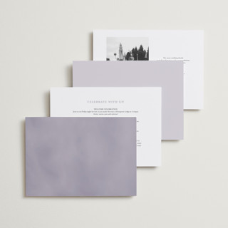 This is a lavender wedding invitations with standard by Heather Schertzer called panoramic printing on signature in standard