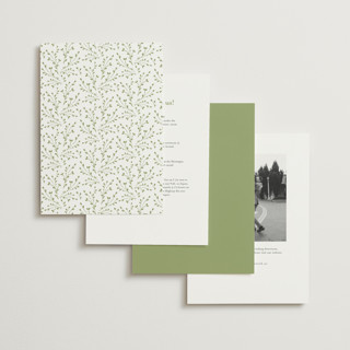 This is a olive wedding invitations with standard by Jennifer Wick called delicate buds printing on signature in standard