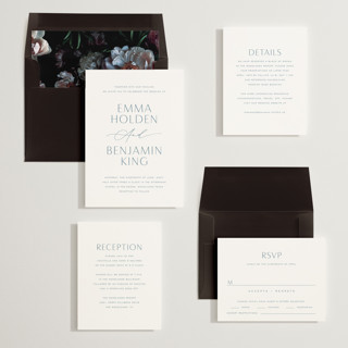 This is a dusty blue wedding invitations with standard by Jennifer Postorino called glide printing on signature in standard
