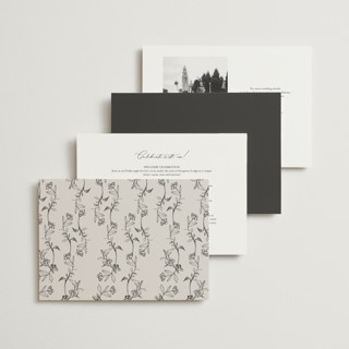 This is a stone wedding invitations with standard by Phrosné Barwood called etched floral printing on signature in standard